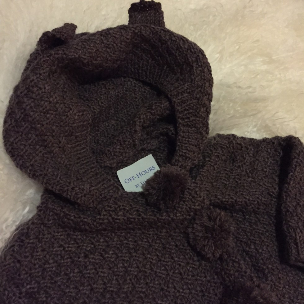 detail of hood with ears